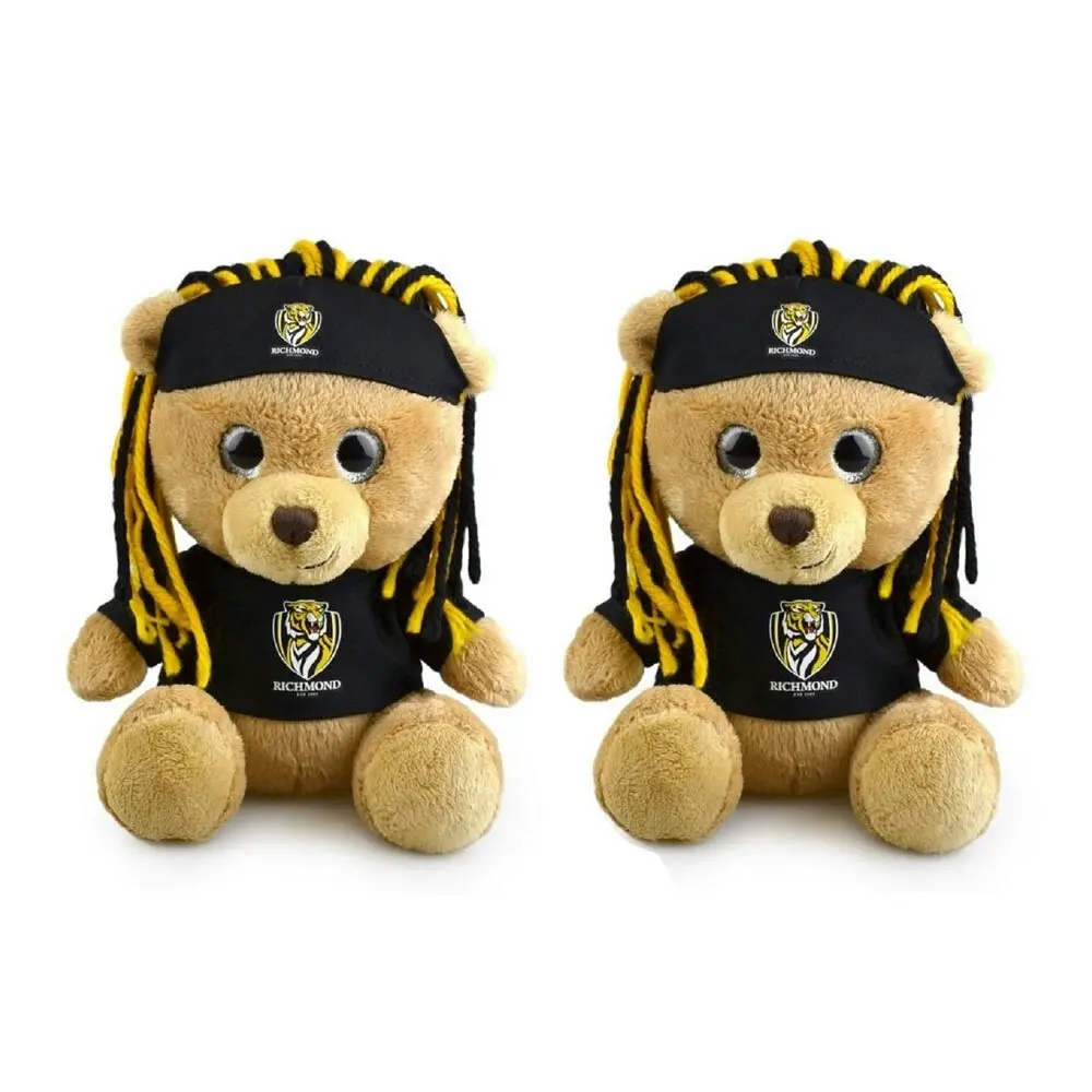 2PK Korimco 20cm AFL Sparkle Fanatic Children Bear Richmond Stuffed Toy Gift BRN - Toys & Games