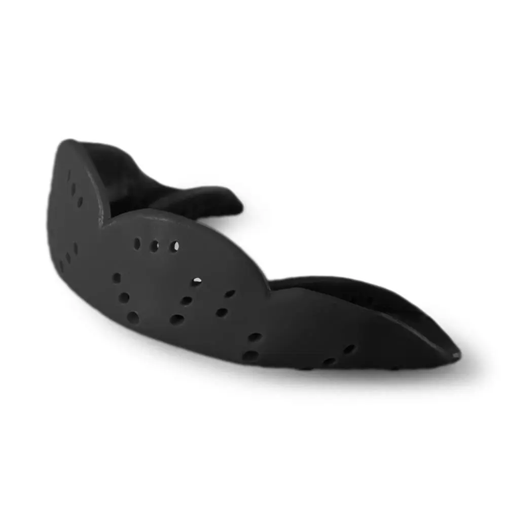 Sisu Aero Large Mouth Guard Sports Teeth Protector Kids/Child 7y+ Charcoal Black - Sports & Outdoor