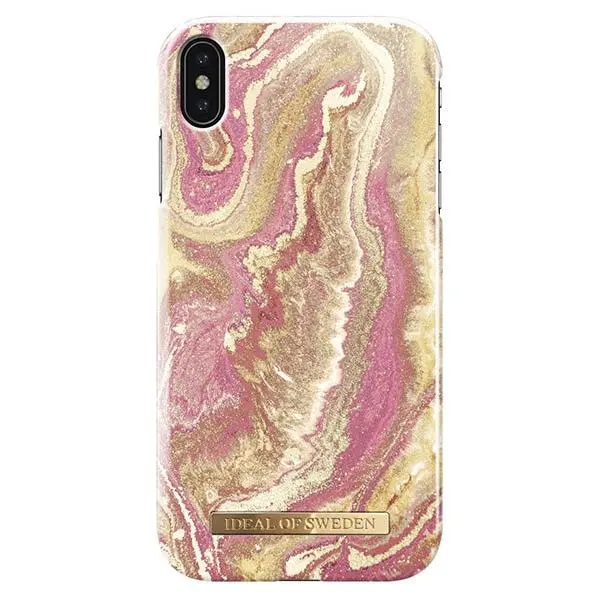 Ideal Of Sweden Fashion Case (Suits iPhone XS Max) - Golden Blush Marble