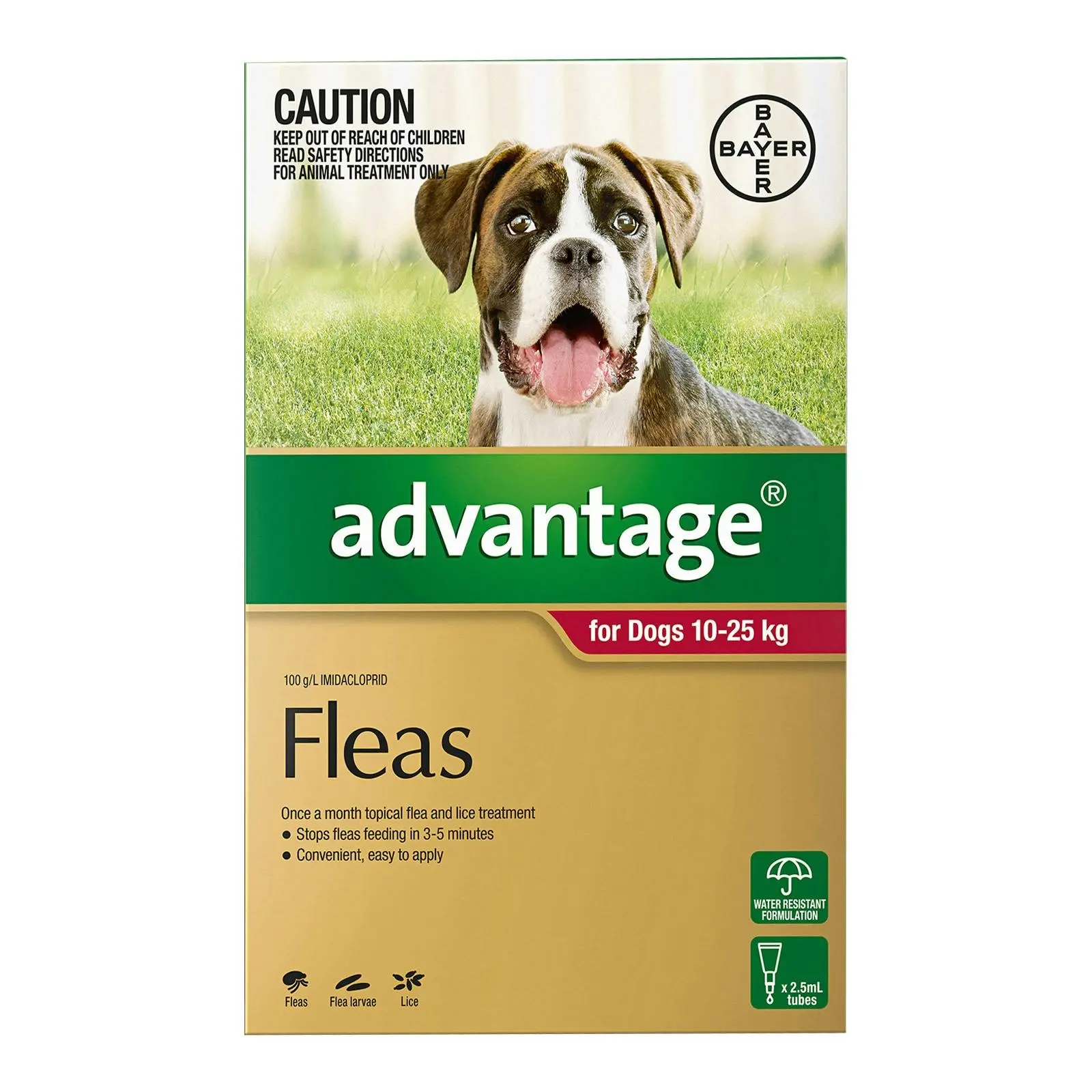 ADVANTAGE For Large Dogs 10 To 25Kg (Red) 6 Pack - Pets