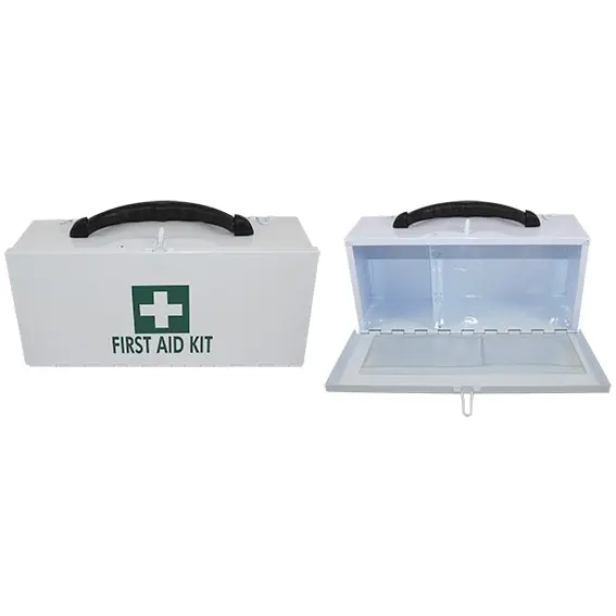Unbranded First Aid Empty Metal Case Medium 28 x 12.5 x 9 cm - Health