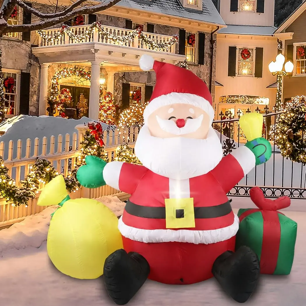 Santaco Inflatable Christmas Santa Lighted 1.8m Blow Up Xmas Outdoor Decoration - Up to 60% Off Christmas Decoration Specials