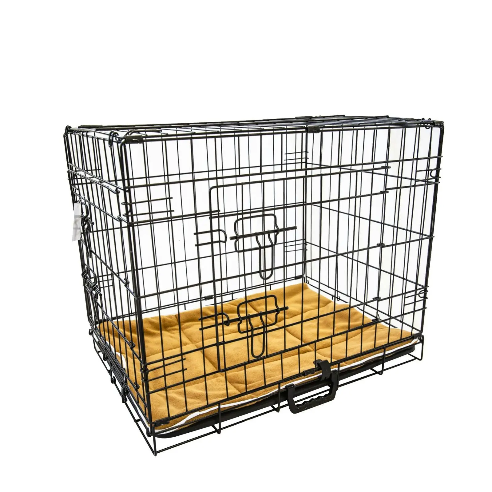 30in Foldable Wire Dog Cage with Tray + Cushion Mat - Pets