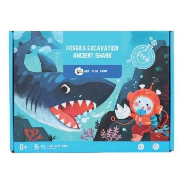 Jarmelo Fossils Excavation Kit Shark Digging Fun Activity Play Set Game Toy 6+ - Toys & Games