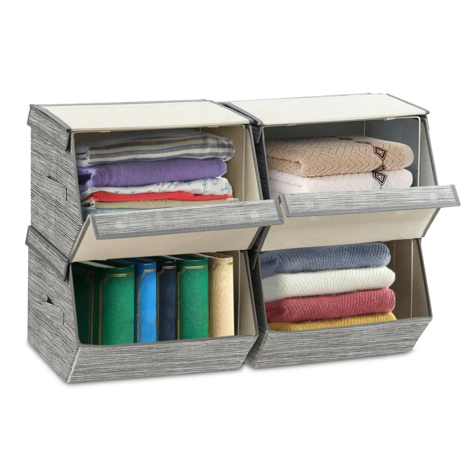 Stackable Storage Bins with Lids - Home & Garden