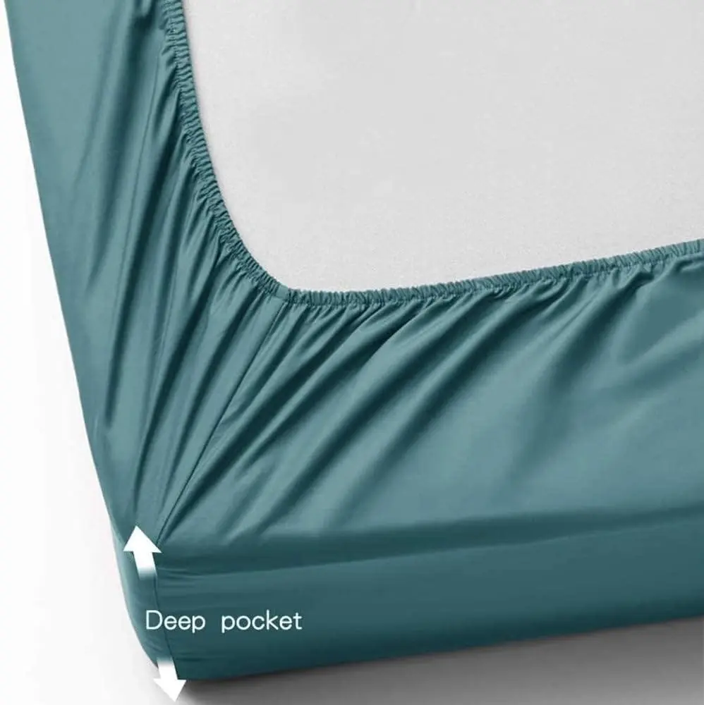 King Single Size 3 Piece Fitted Sheet Set, Extra Deep Pocket, Soft Comfort Breathable Bedding - Home & Garden