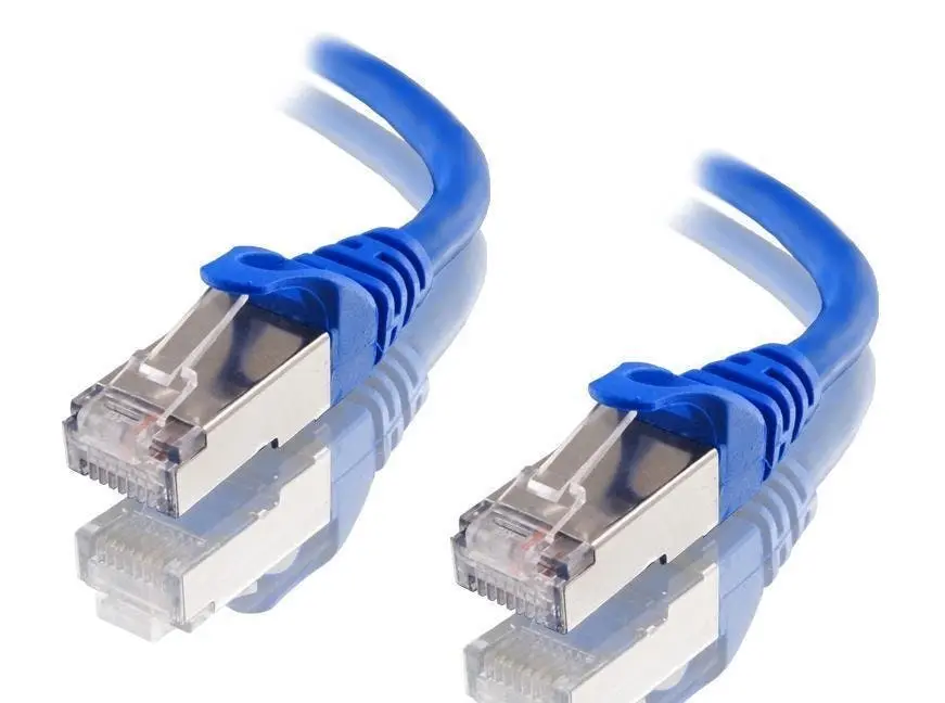 Astrotek 50m RJ45 CAT6A Shielded Ethernet Network LAN Patch Lead Cable Cord Blue - Electronics