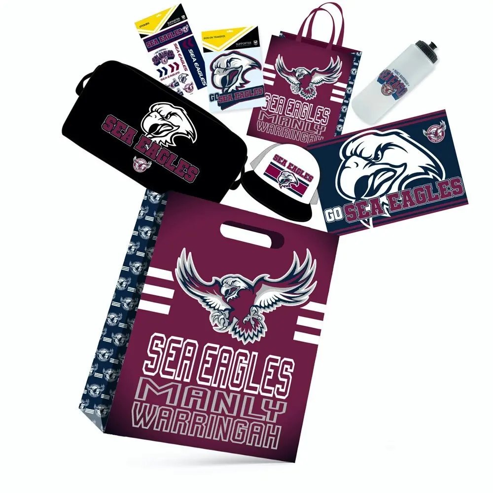 NRL Manly Sea Eagles Rugby Variety/Assorted Merchandise Sports Showbag - Fashion