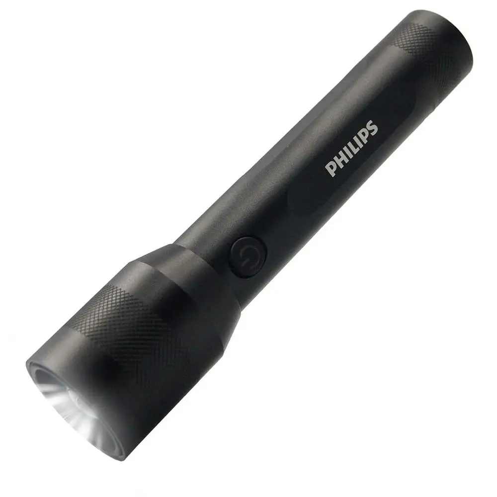 Philips Rechargeable LED Flashlight Handheld Camping 1100LM Torch Light Black - Sports & Outdoor