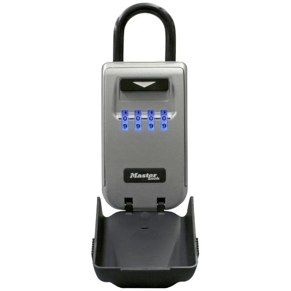 Master Lock 5424D Set Your Own Combination Portable Lock Box with Light Up Dials 6 Key Capacity - Hardware