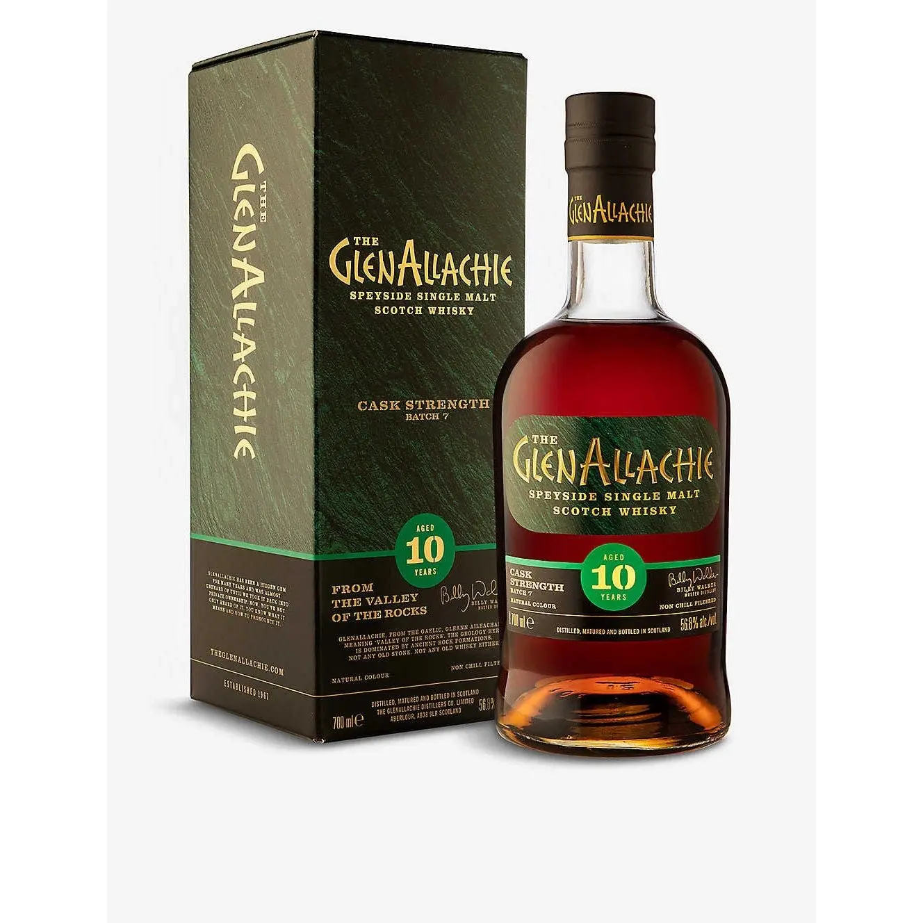 Glenallachie 10 Year Old (Batch 7) Cask Strength Single Malt Scotch Whisky 700ml - Alcohol