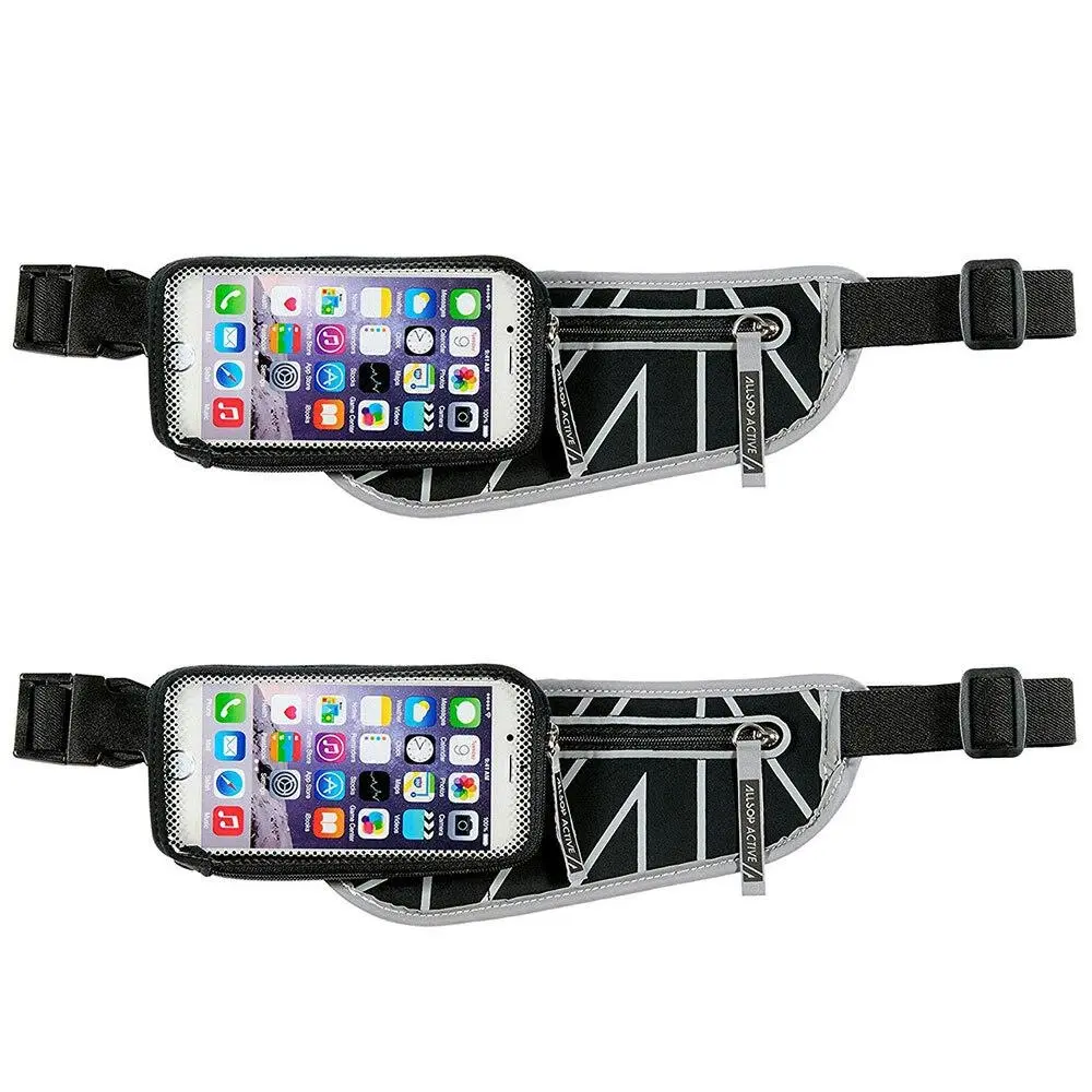 2PK Allsop ClickGo Running/Gym Water Proof Belt w/Zip Pouch/5.7in Case For Phone - Sports & Outdoor