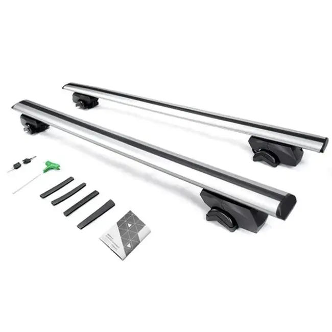 Elora Car Roof Rack Cross Bars Carrier Vehicle Lock Wrap Rails Adjustable 127cm - Automotive
