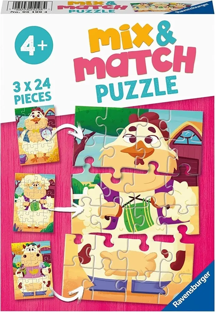 3x24pc My Farm Friends Puzzle - Toys & Games