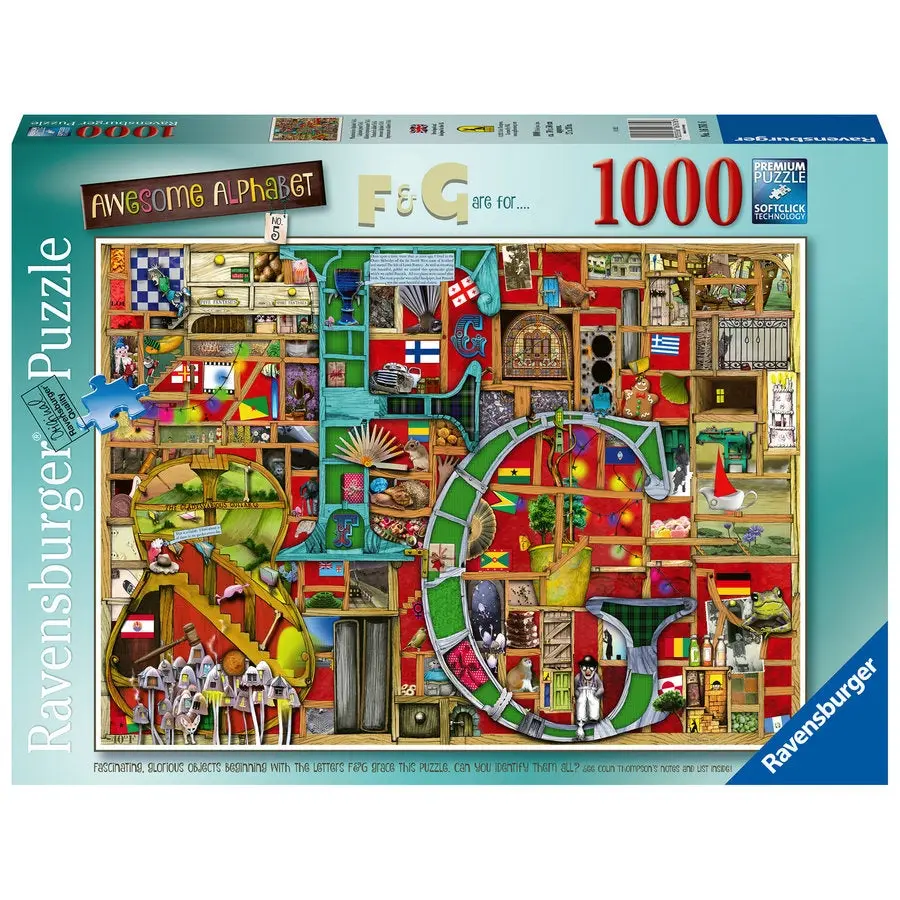 1000pc Awesome Alphabet F and G Puzzle - Toys & Games