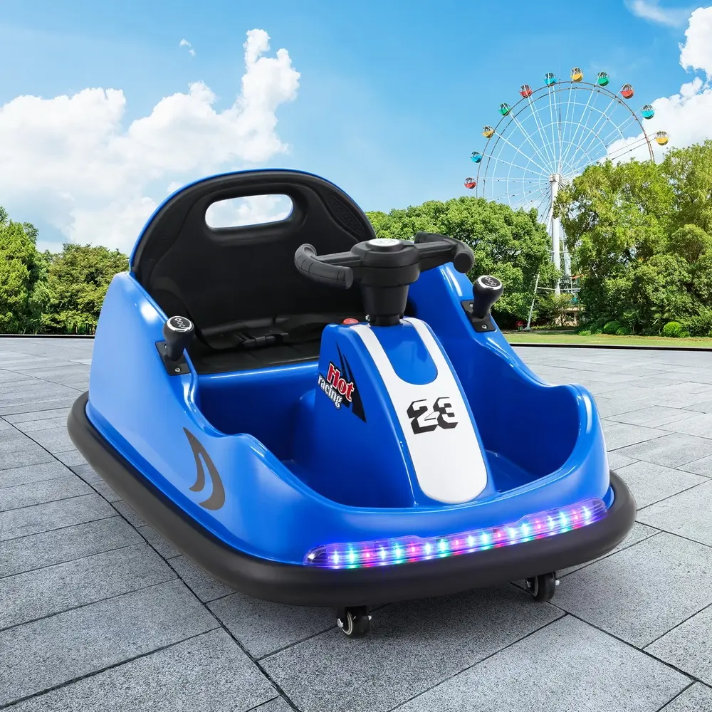 Rigo Kids Ride On Car Bumper Kart 6V Electric Toys Cars Remote Control Blue - Toys & Games