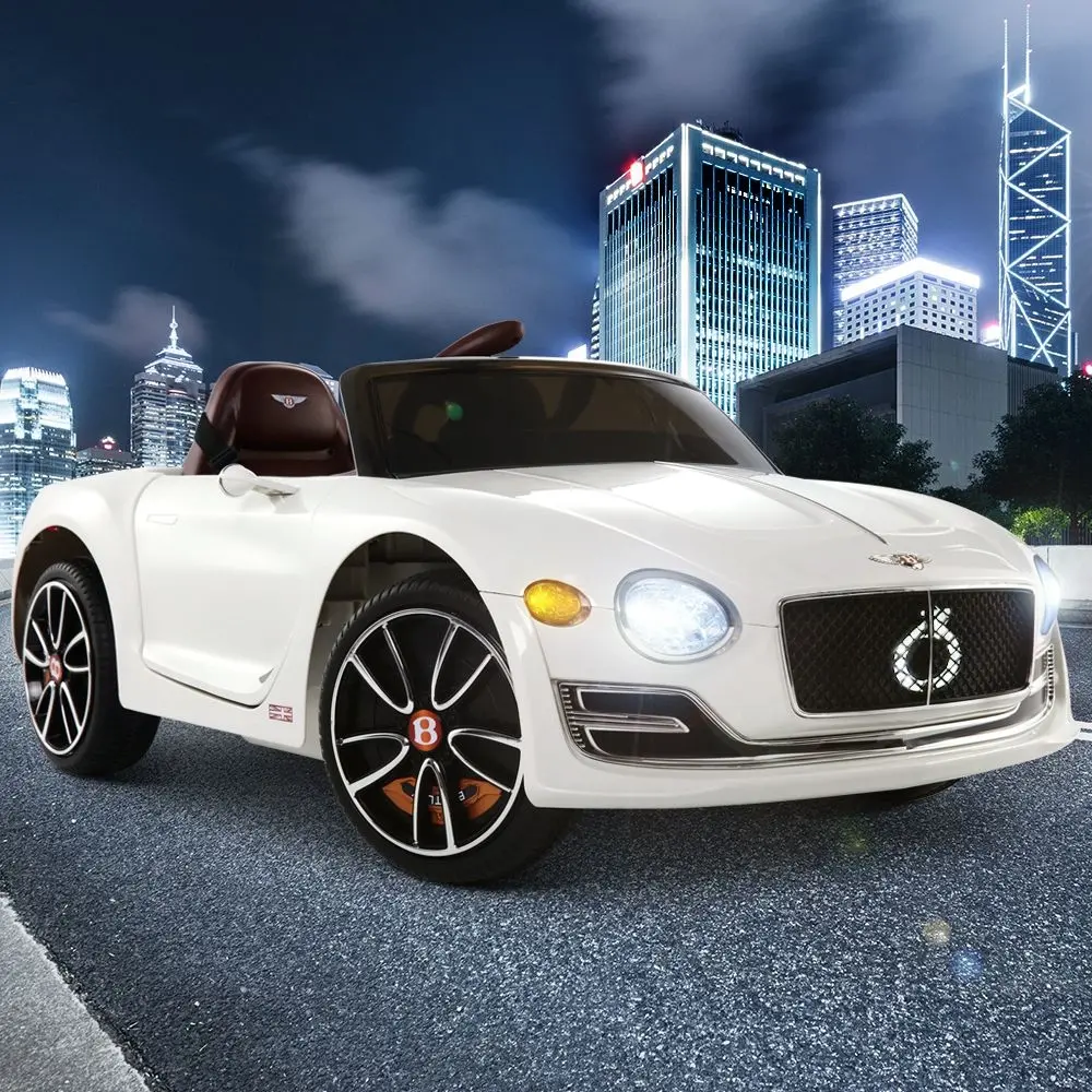 Kids Electric Ride On Car Bentley Licensed EXP12 Toy Cars Remote 12V White - Toys & Games