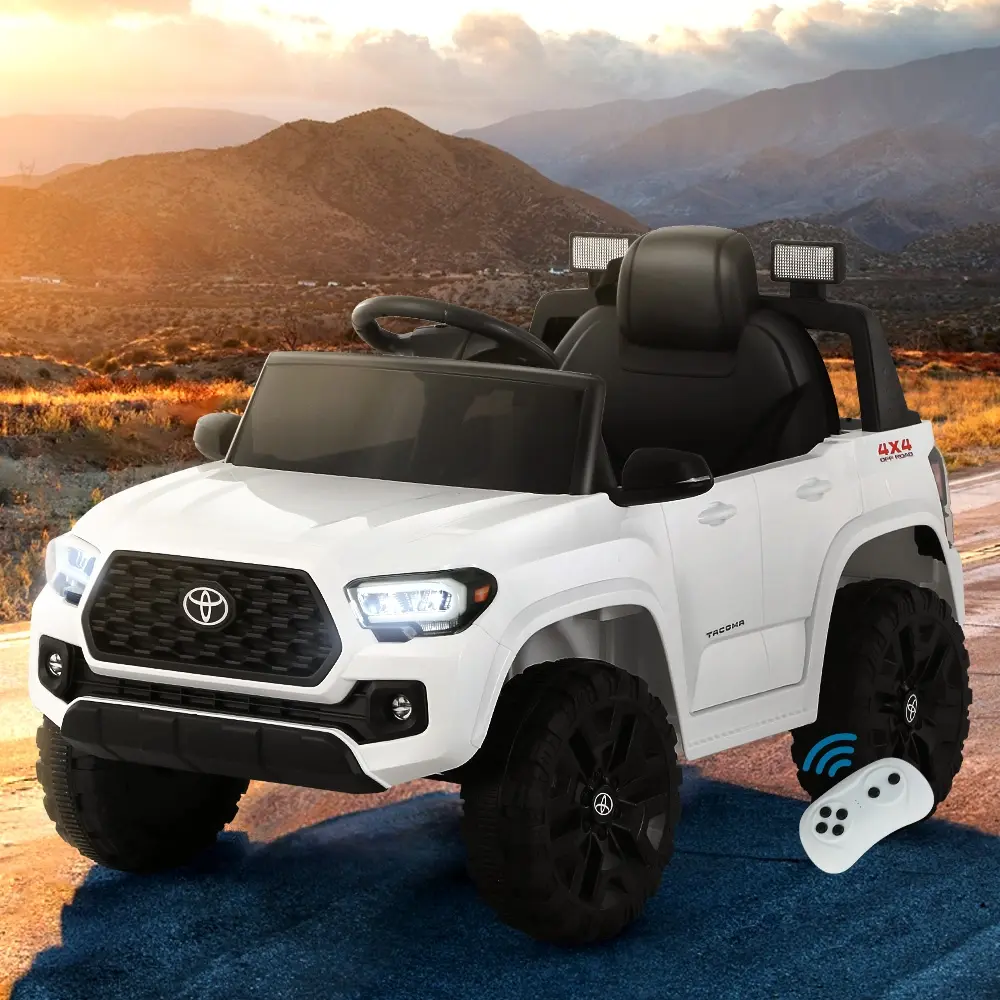 Kids Electric Ride On Car Toyota Tacoma Off Road Jeep Toy Cars Remote 12V Whte - Up to 70% off Toy Sale