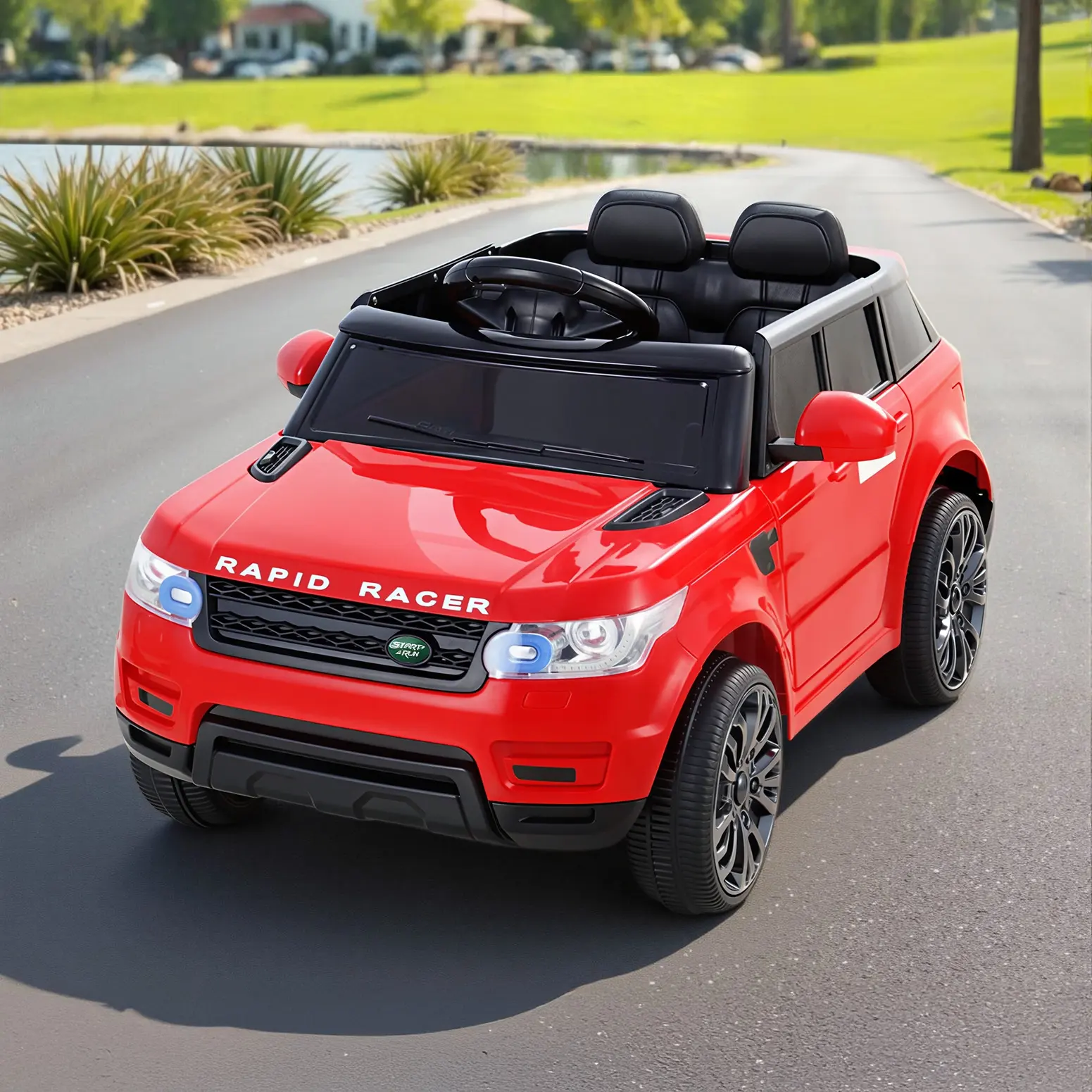 Rigo Kids Electric Ride On Car SUV Cars Remote 12V Red - Toys & Games