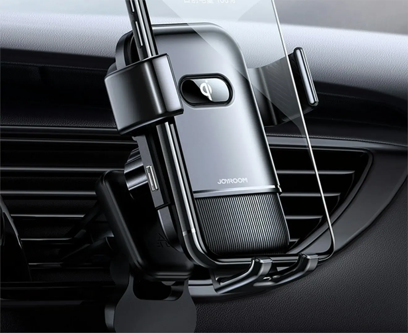 Joyroom 15w Qi Wireless Intelligent Infrared Fast Charger air out Car Holder - Electronics