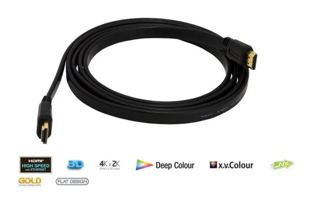 Pro2 HLVF5 5M HDMI Cable 4K 3D 1080p Full HD High Speed Ethernet Gold Plated - Electronics