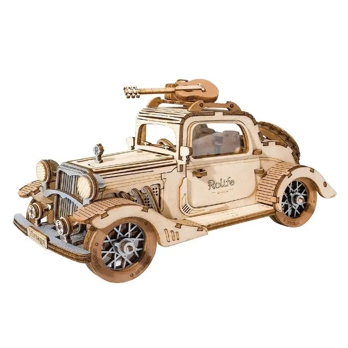 Classical 3D Wooden Vintage Car - Hobbies