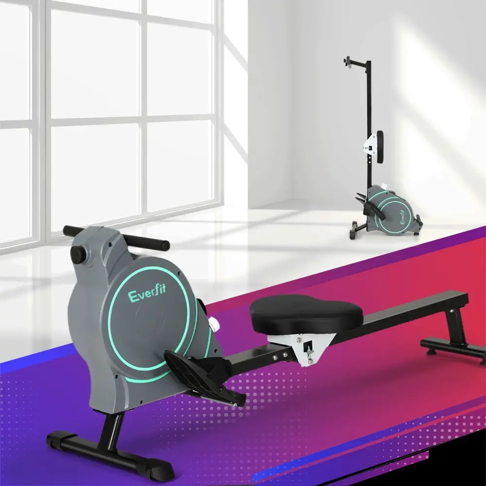 Everfit Rowing Machine 16 Levels Magnetic Rower Gym Home Cardio with APP - Sports & Outdoor