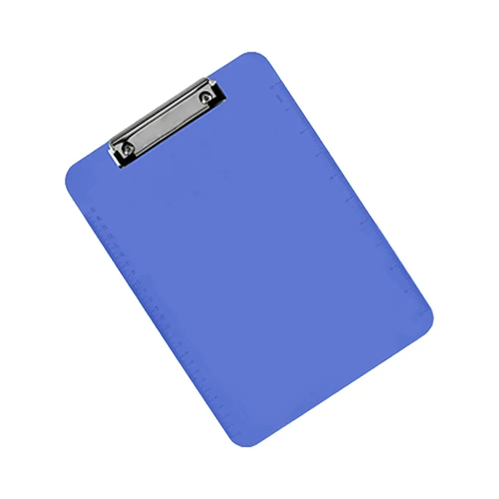 Marbig Pro Plastic A4 Clipboard w/ Metal Clip Writing File Hardboard Assorted - Office