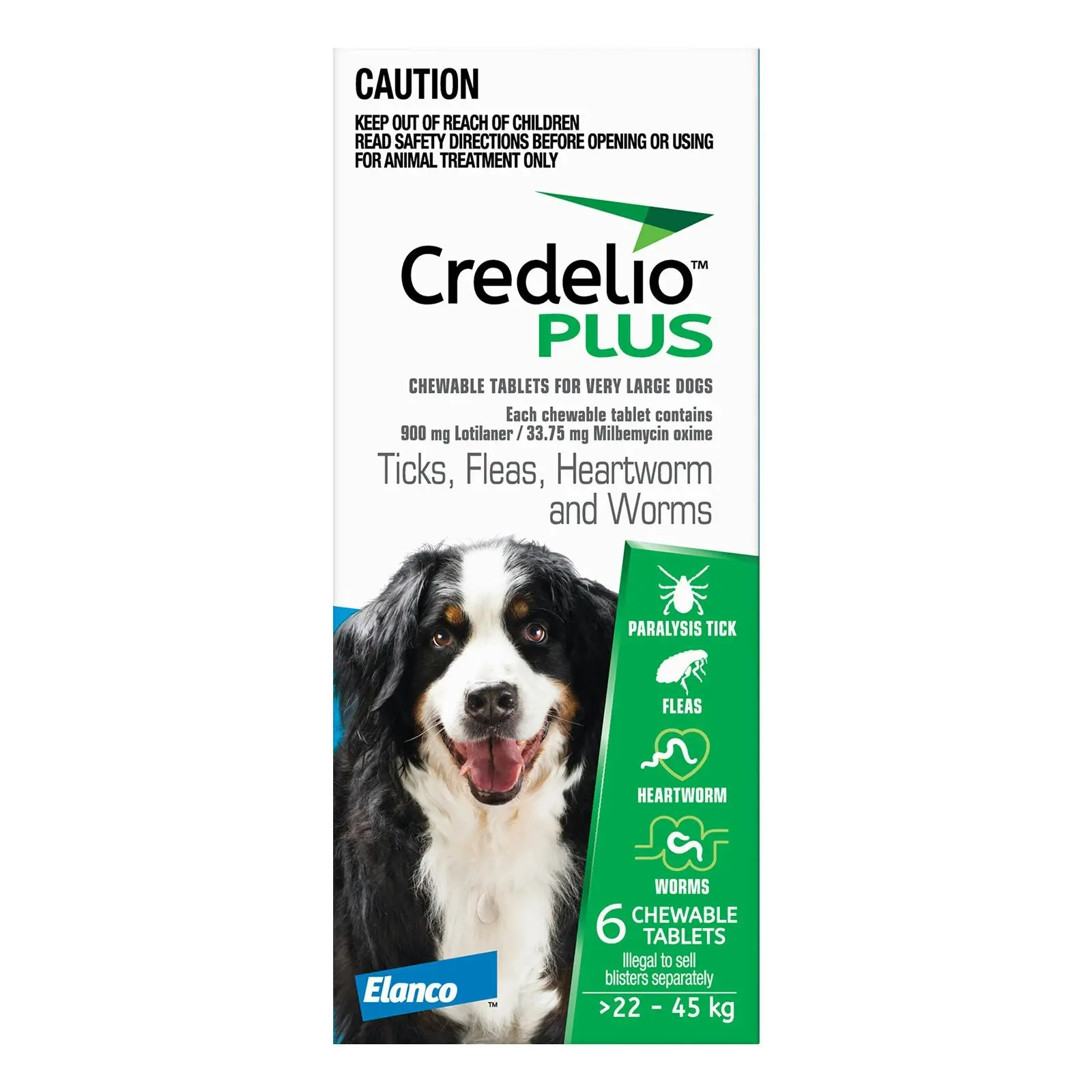 CREDELIO Plus For Extra Large Dogs 22 to 45 Kg BLUE 6 Pack - Save up to 70% Off Pet Supplies