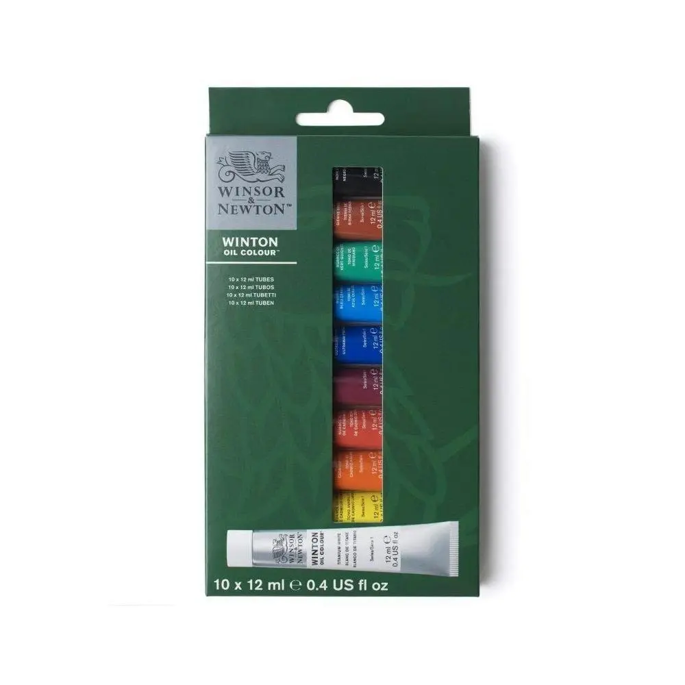 10pc Winsor & Newton 12ml Winton Oil Colour Paint Tube Set Artist/Craft Painting - Hobbies