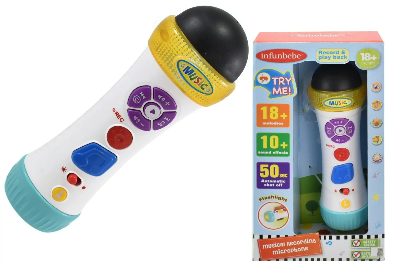 Infunbebe Musical Recording Microphone - Toys & Games