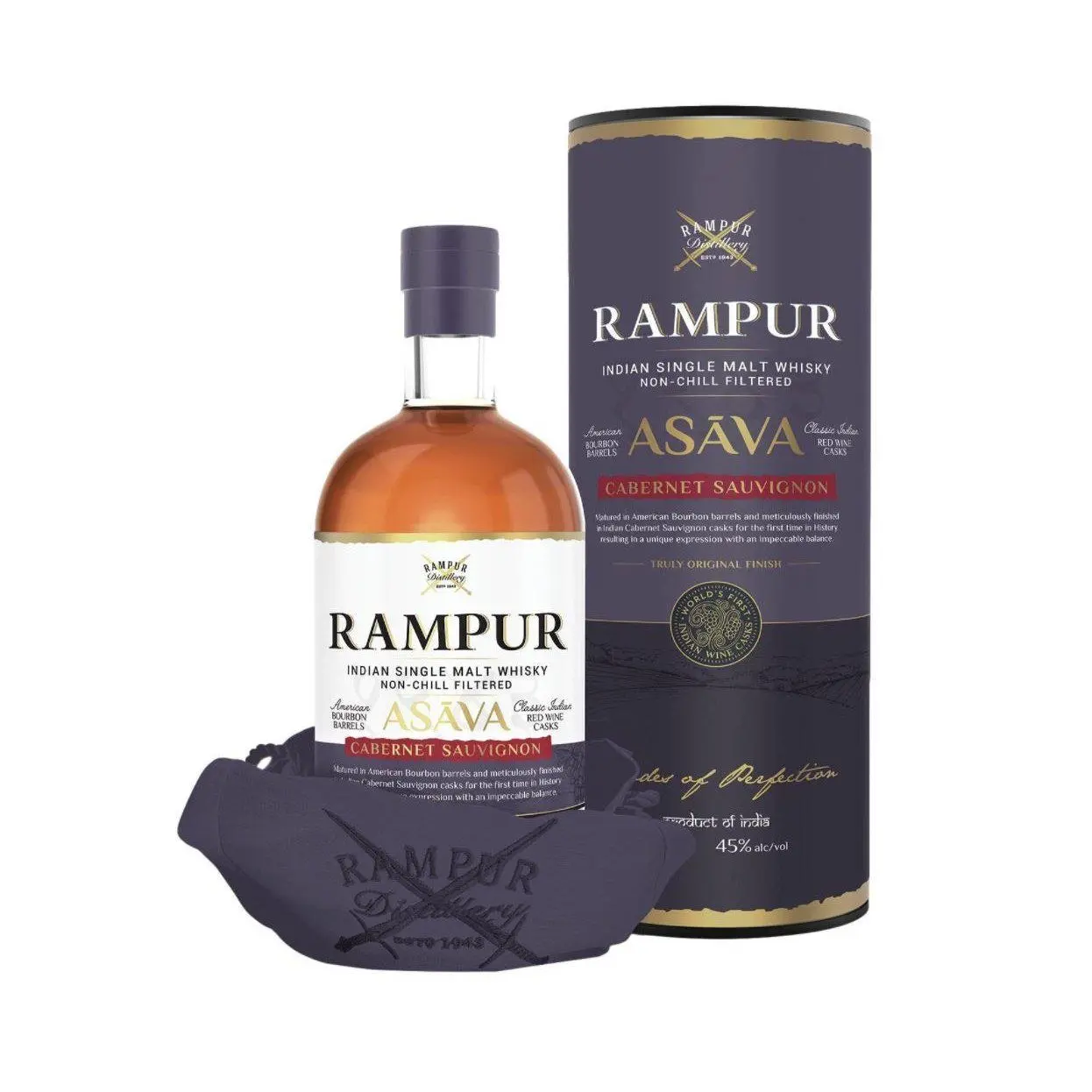 Rampur Asava Cabernet Sauvignon Cask Single Malt Whisky 700ml - Alcohol