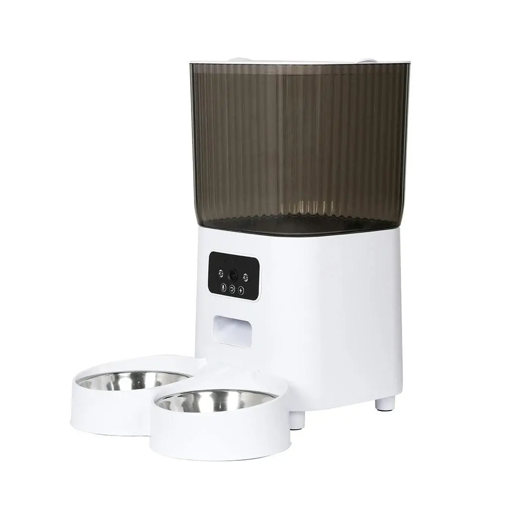 Pawz 5L Automatic Pet Feeder Double Camera Cat Dog Smart Wifi App Food Dispenser - Pets