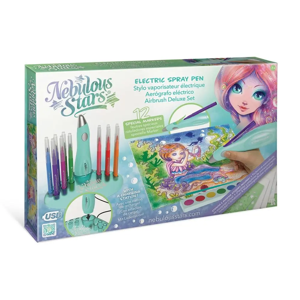 Nebulous Stars Electric Spray Pen Kids/Children Art/Craft DIY Activity Kit 7+ - Hobbies
