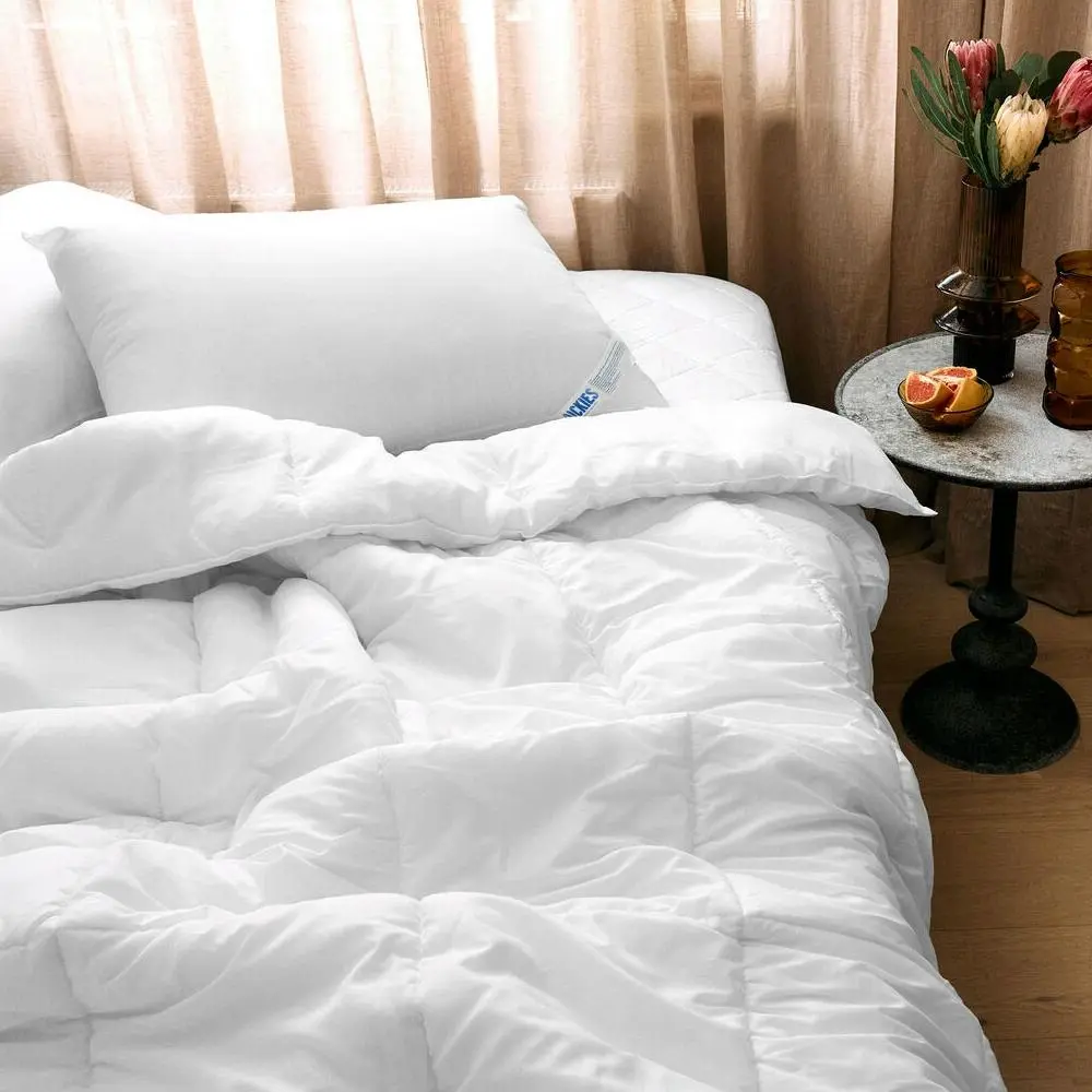 Dickies King Bed Home Bedding Washable Hygienic Anti-Microbial Quilt Cover White