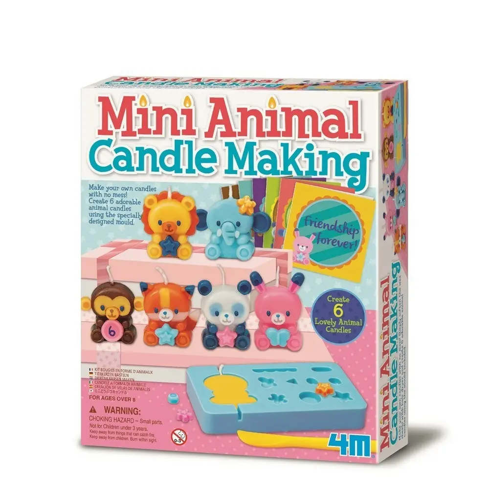 4M Creative Craft Mini Animal Candle Making Kids/Children DIY Activity Art 8y+ - Hobbies