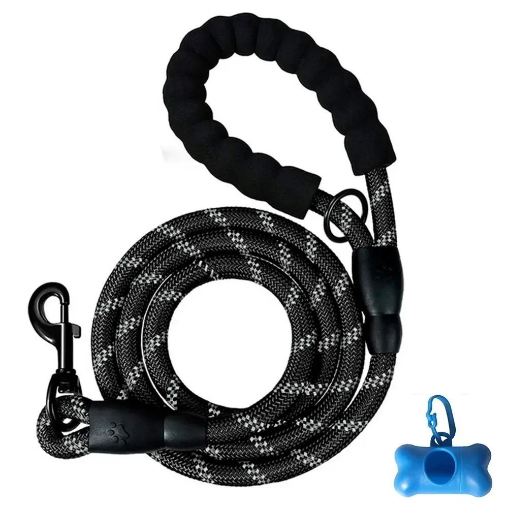 1.5M Heavy Duty Dog Leash Reflective Dog Leashes with 1 Free bone Dispenser - Pets