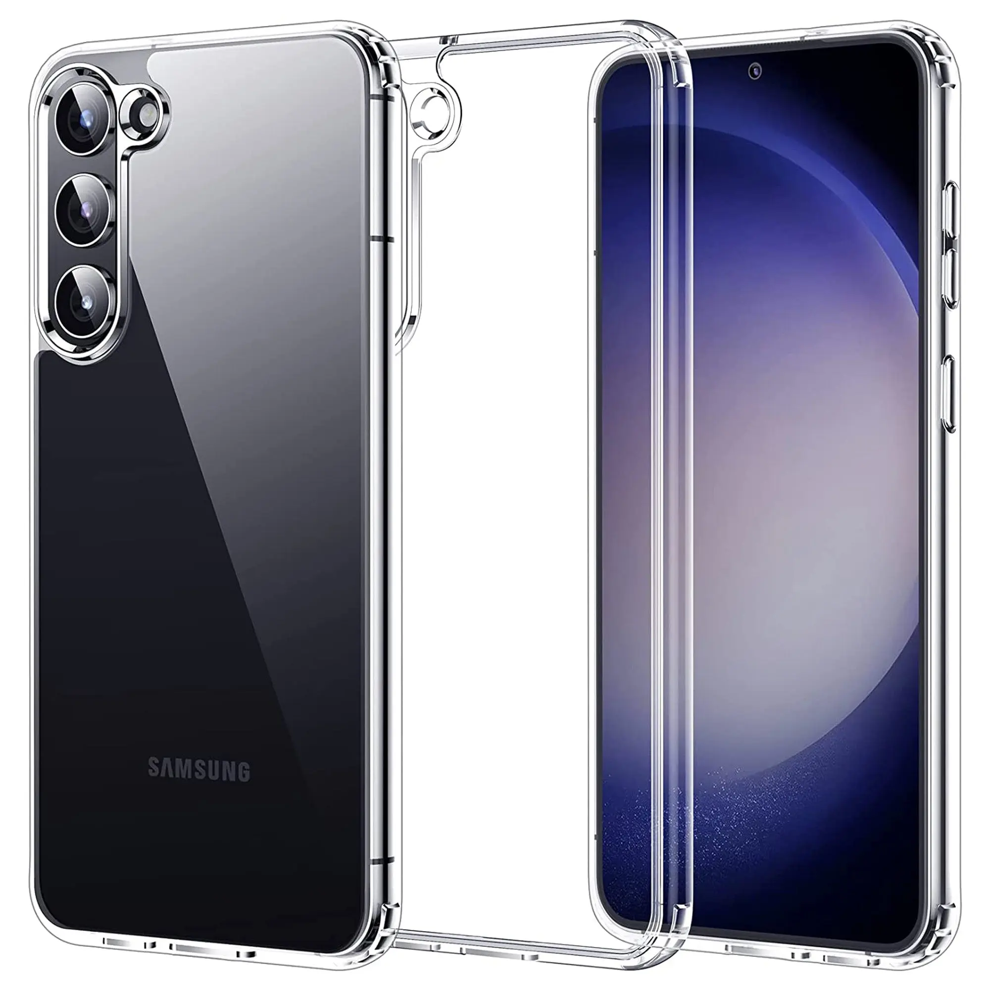 MEZON Samsung Galaxy S23+ (6.6") Premium Slim Crystal Clear TPU Gel Back Case - Wireless Charging Compatible