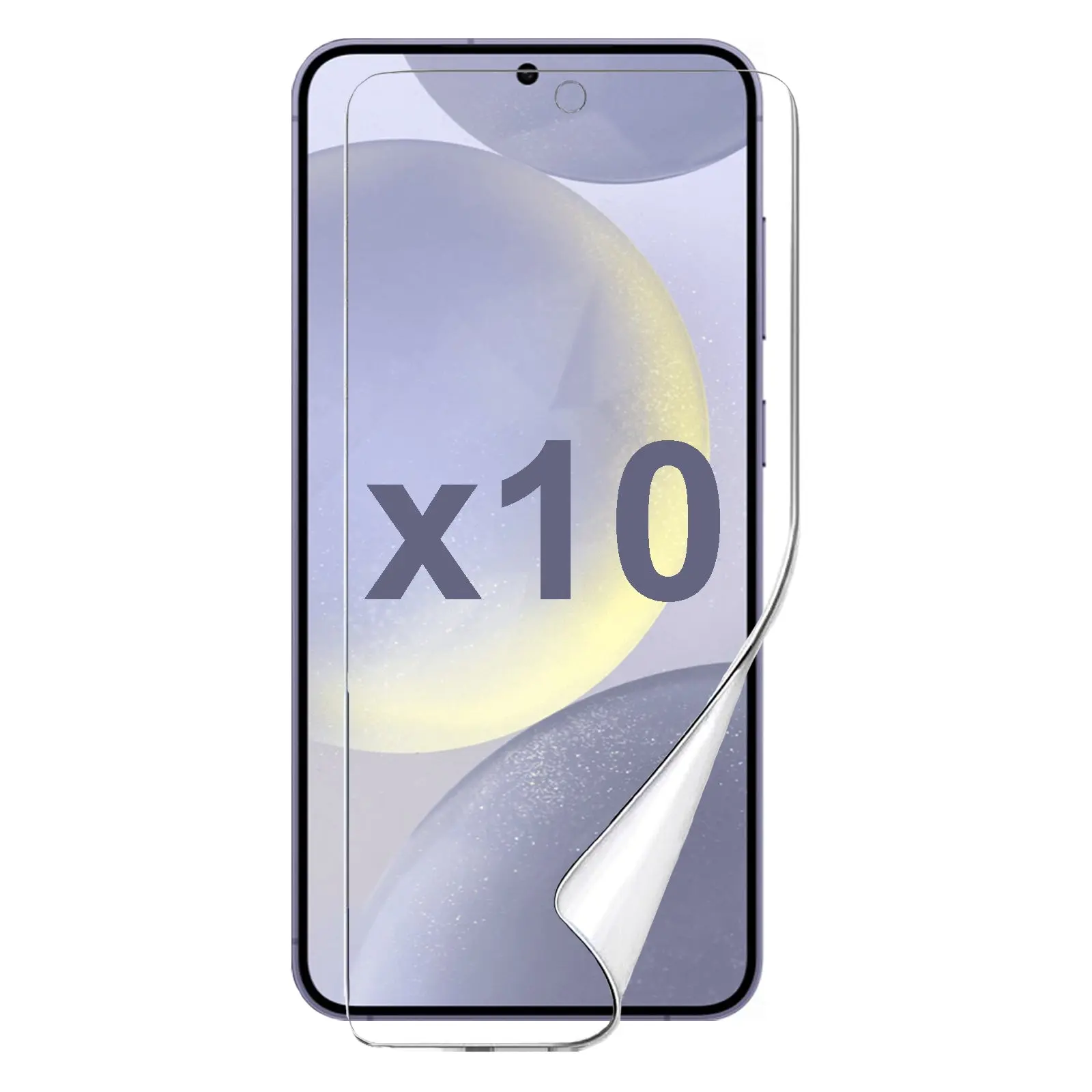 10 Pack Soft PET Film Screen Protector Guard for Samsung Galaxy S24+ PLUS Bulk - Electronics