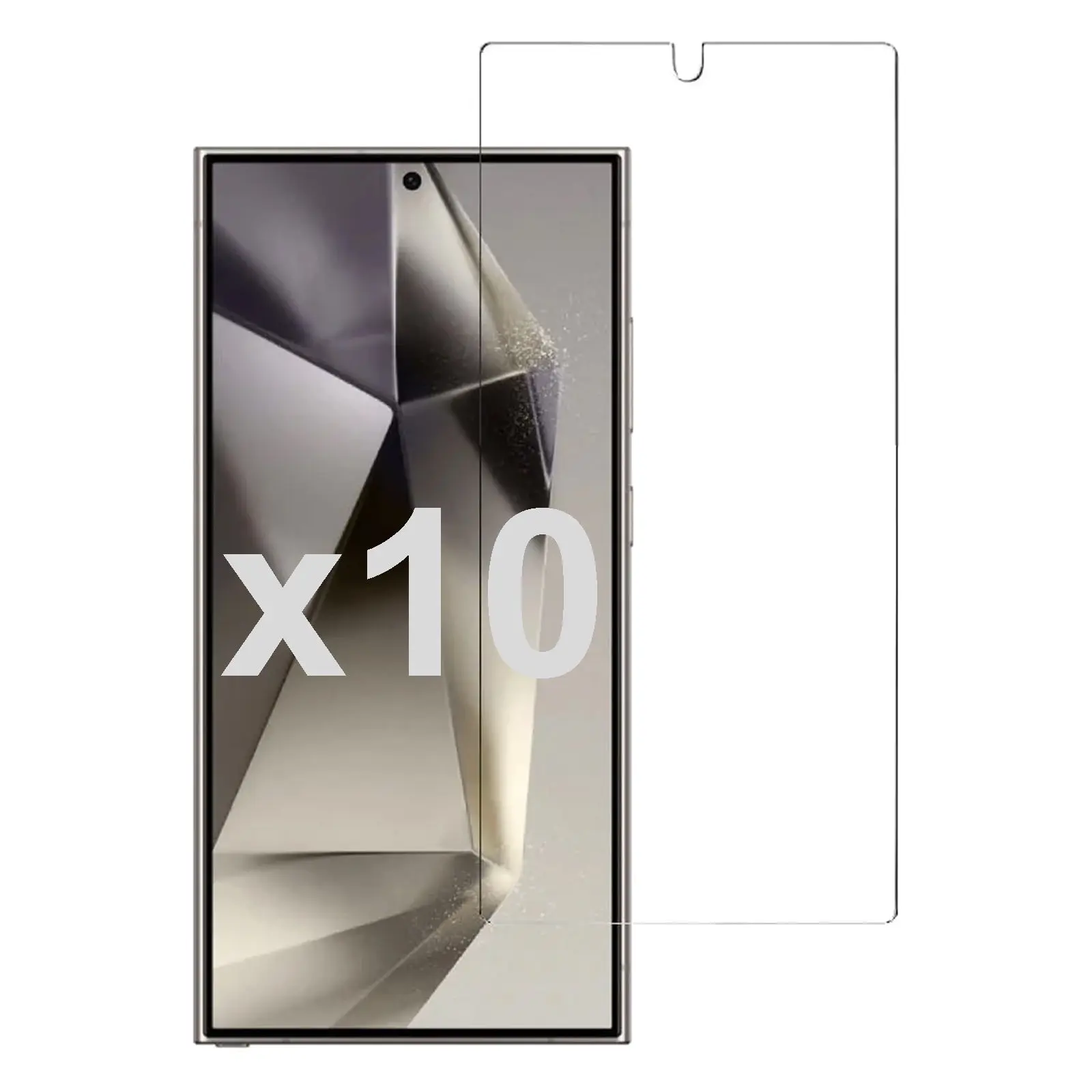 10 Pack Tempered Glass Screen Protector Guard for Samsung Galaxy S24 ULTRA Bulk - Electronics