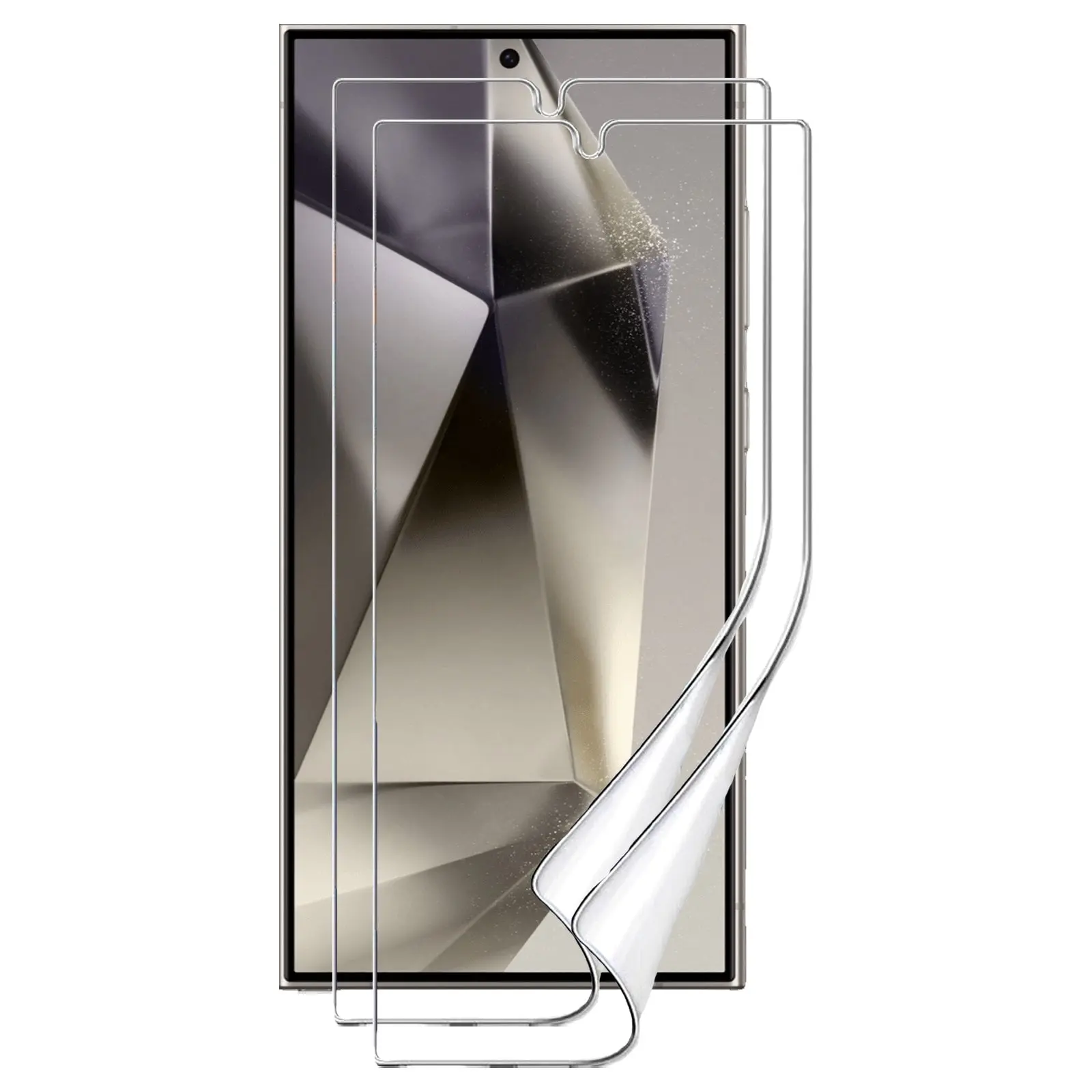 2pcs Soft PET Film Screen Protector Guard for Samsung Galaxy S24 ULTRA Front - Electronics