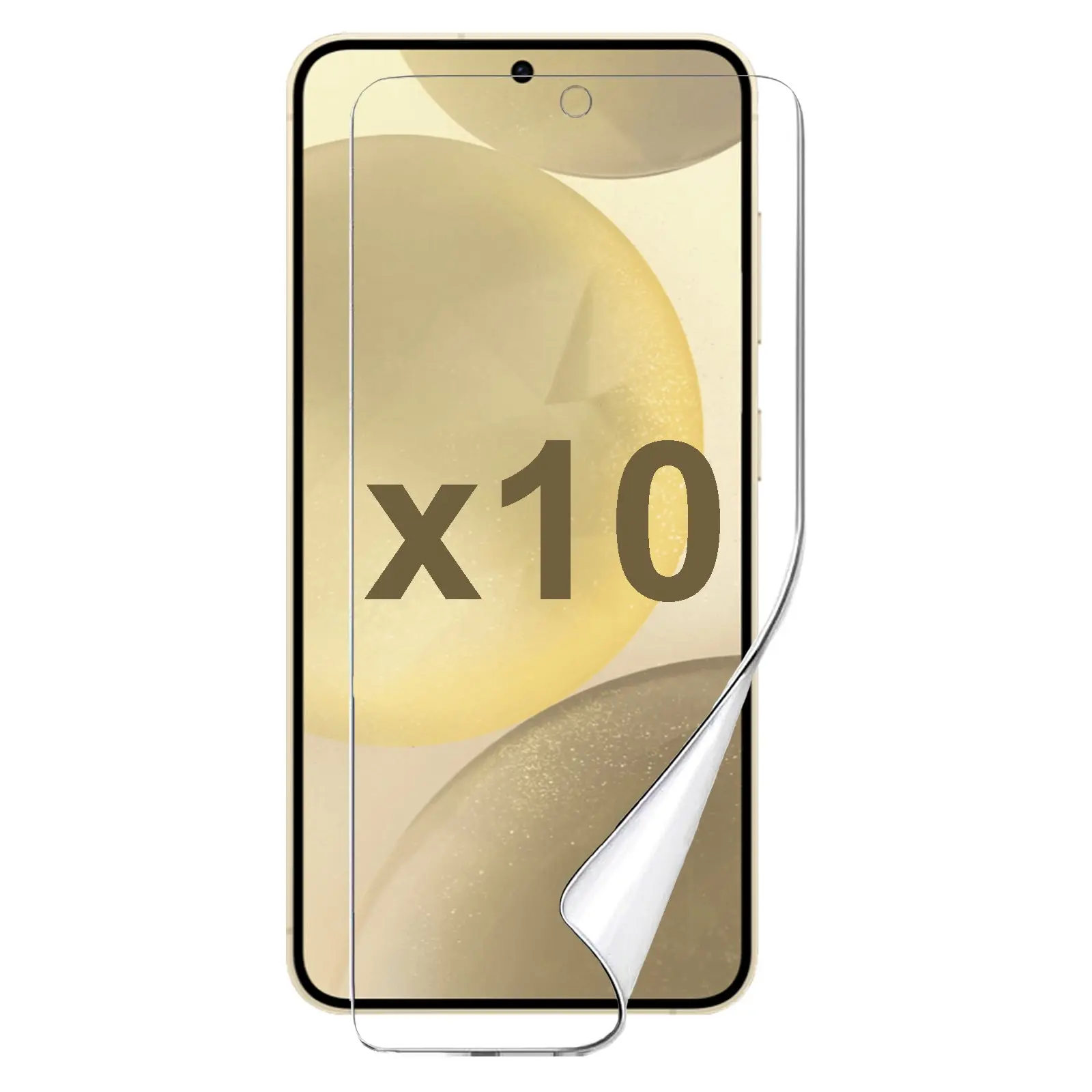 10 Pack Soft PET Film Screen Protector Guard for Samsung Galaxy S24 Front Bulk - Electronics