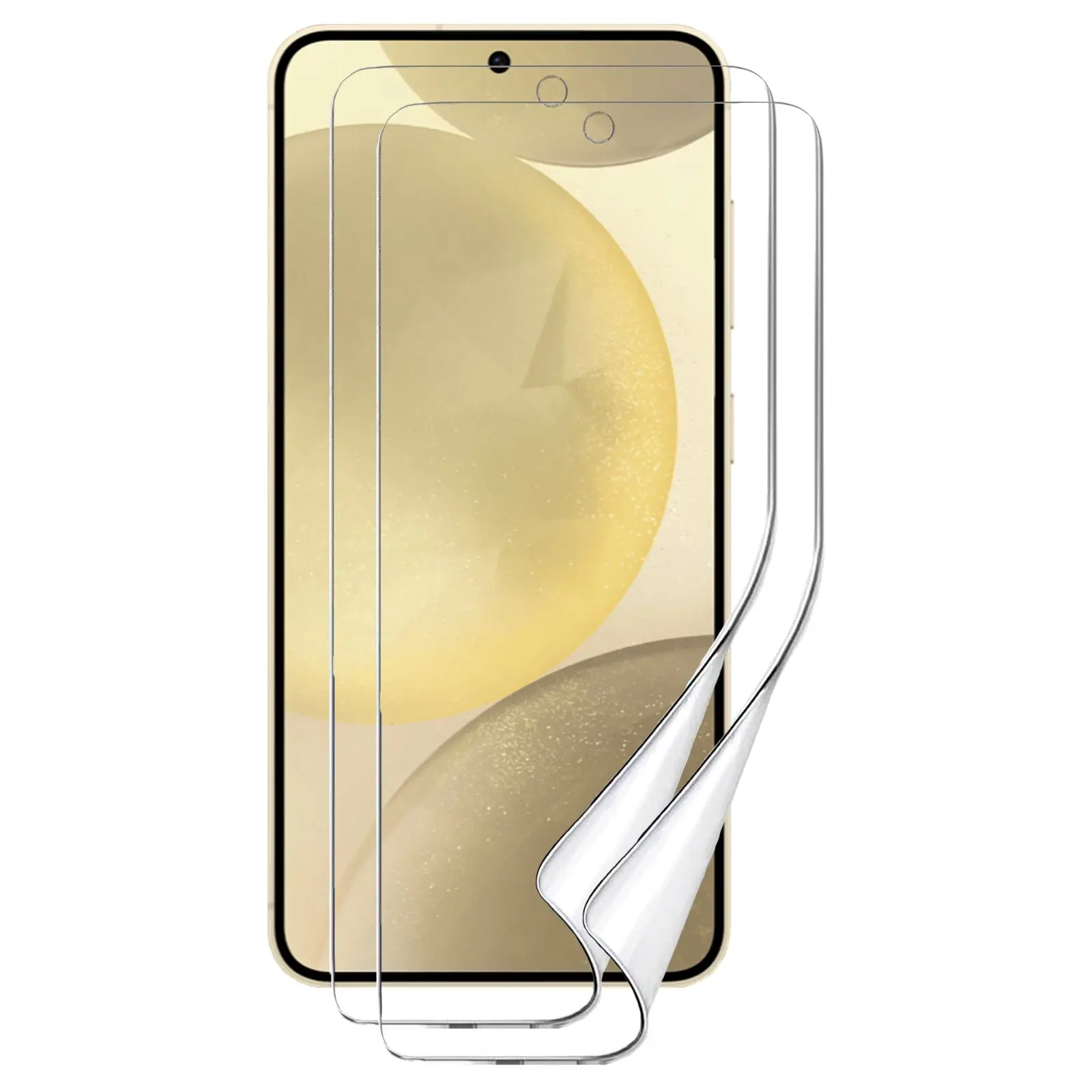 2pcs Soft PET Film Screen Protector Phone Guard for Samsung Galaxy S24 Front - Electronics