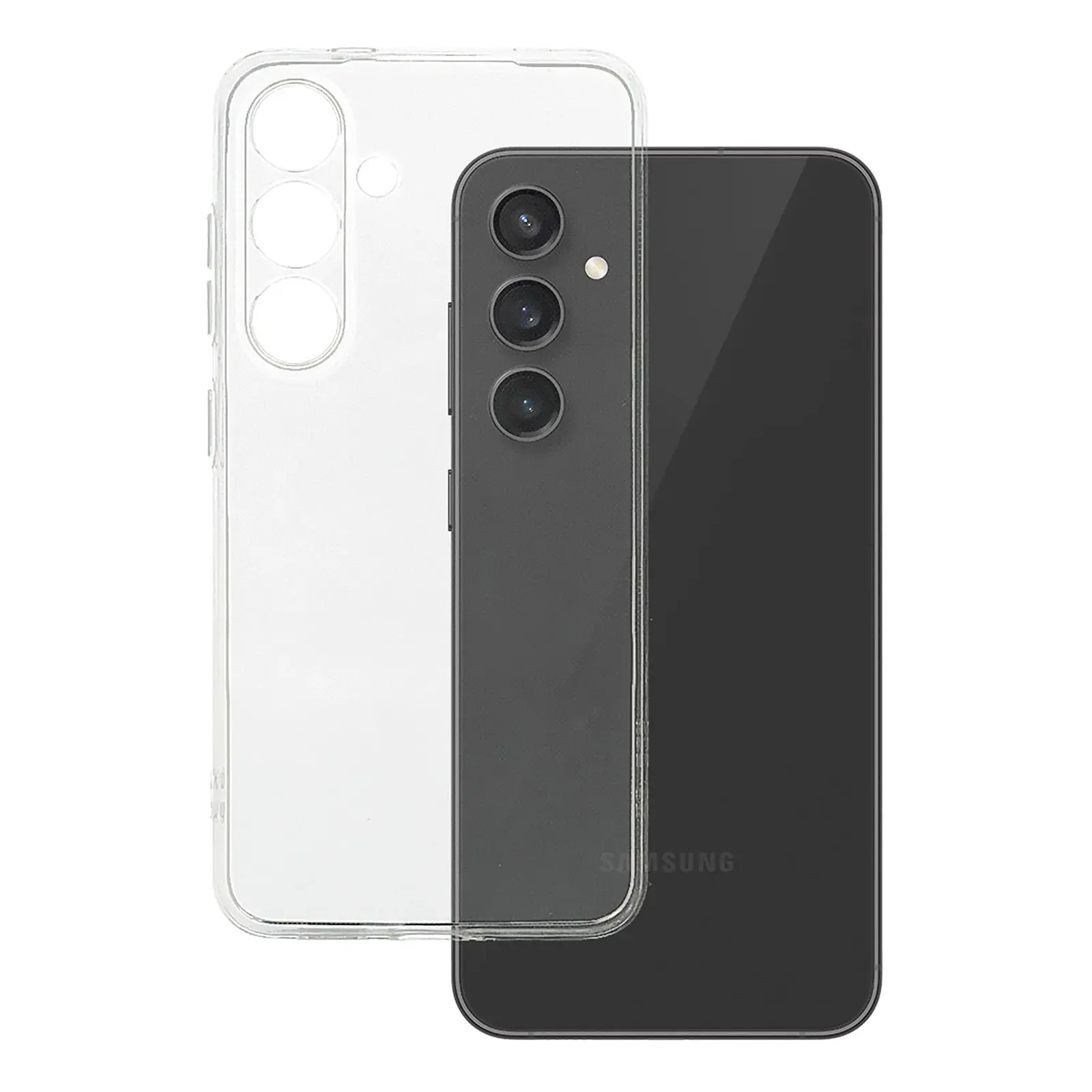 For Samsung Galaxy S24 Transparent Clear Slim Soft Gel Phone Case Cover Guard - Electronics