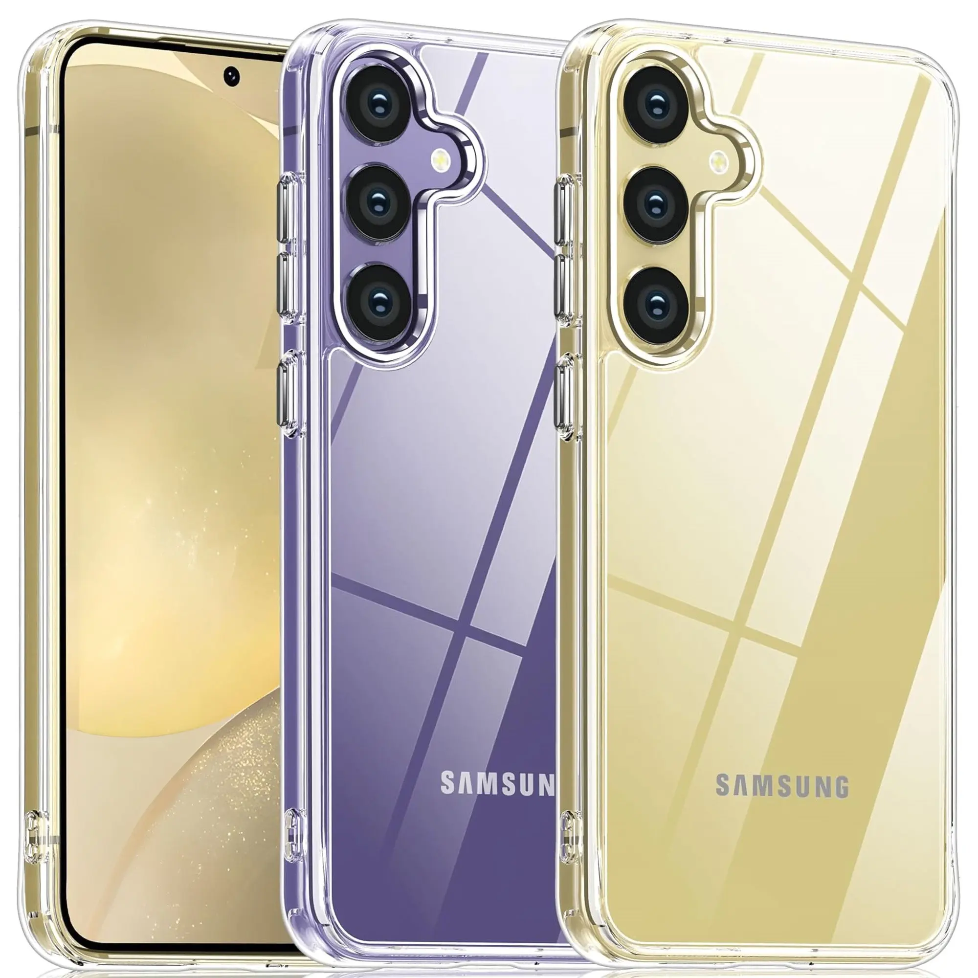 MEZON Samsung Galaxy S24+ (6.7") Premium Slim Crystal Clear TPU Gel Back Case - Wireless Charging Compatible