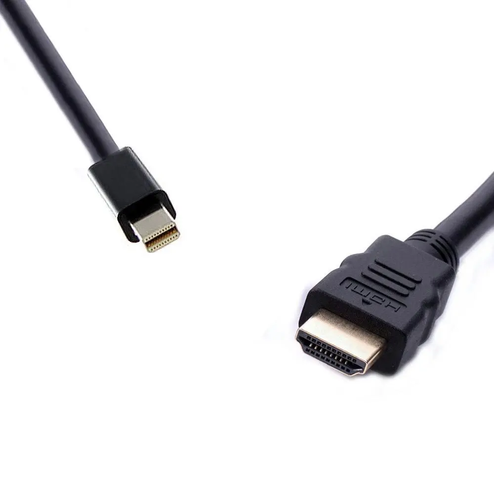 8Ware 1.8m Mini DisplayPort to HDMI Male Cable Connector For PC/Laptop Black - Electronics