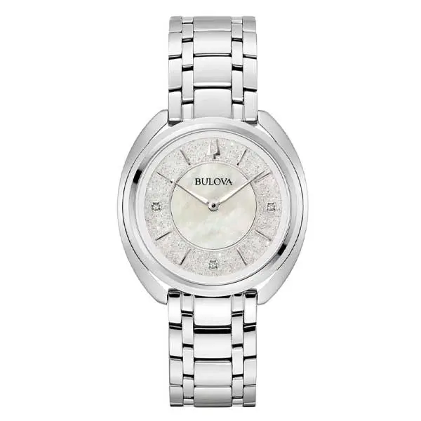 Bulova Silver Dial Classic Stainless Steel Women's Watch (96P240) - Jewellery