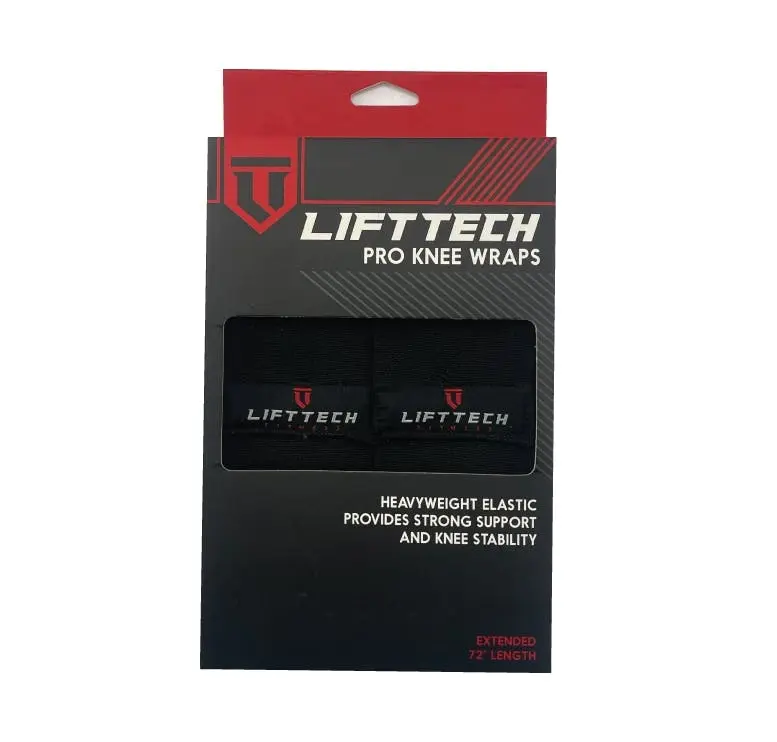 Lifttech Fitness 182cm Pro Knee Wrap Weight Lifting/Bodybuilding Strap Support - Sports & Outdoor