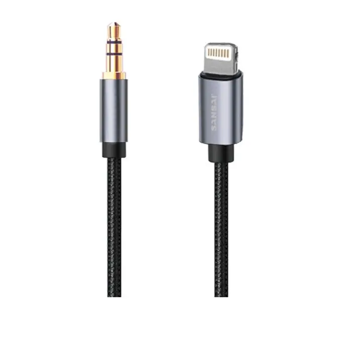 Sansai 1.5m 8 Pin to 3.5mm Audio Aux Cable Adapter for Apple iPhone/iPod/iPad - Electronics