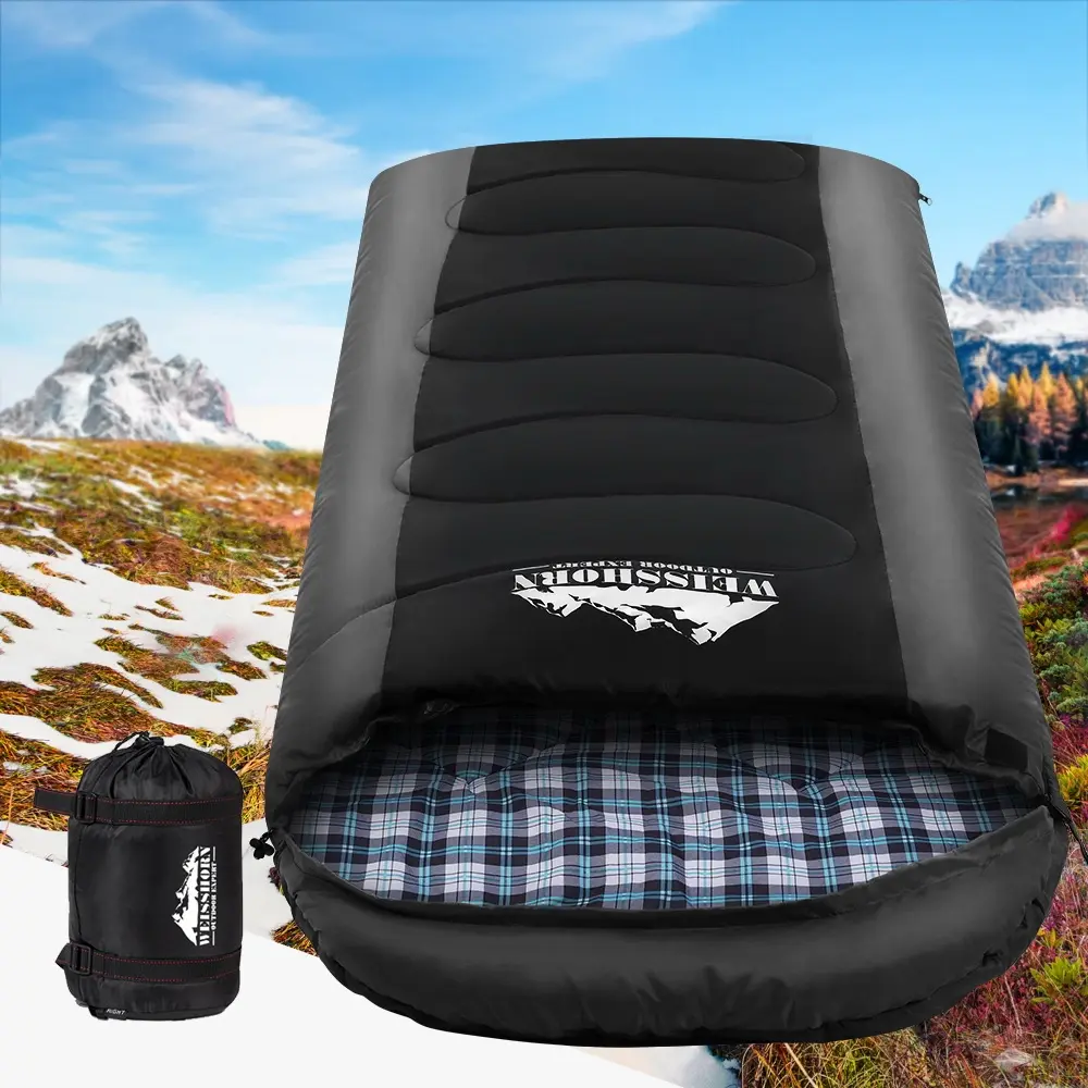 Weisshorn Sleeping Bag Single Thermal Camping Hiking Tent Black -20℃
